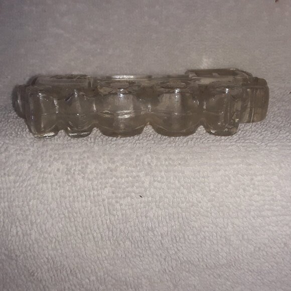 Vintage 1940's Glass Train Engine Candy Container, 3 7/8" Long - Picture 5 of 5